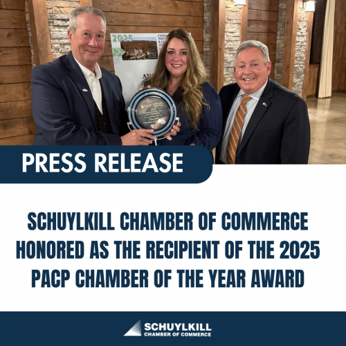 Schuylkill Chamber of Commerce Honored as the Recipient of the 2025 PACP Chamber of the Year Award in the Category of Chambers with Over 700 Members